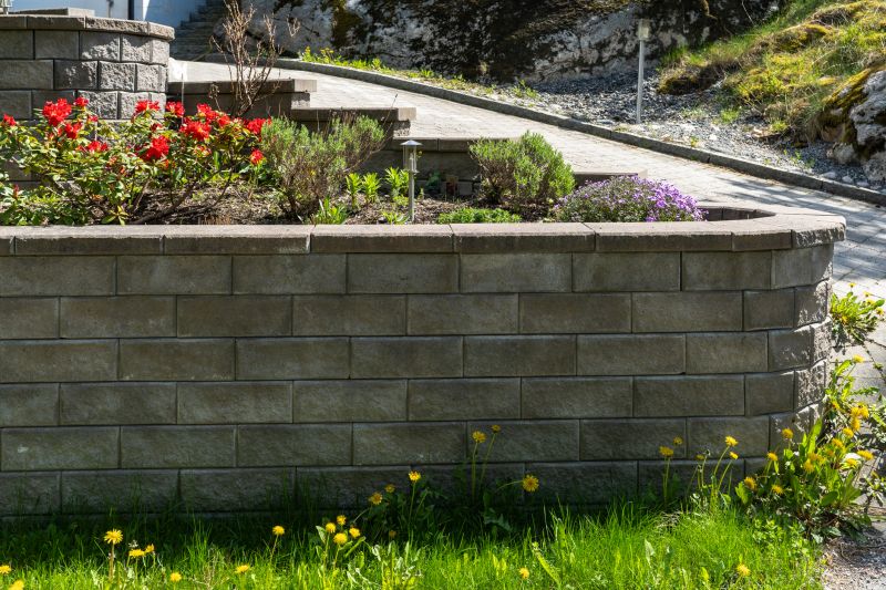 Block Retaining Wall Installation