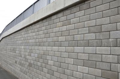 Block Retaining Wall Installation in Rockwall, TX