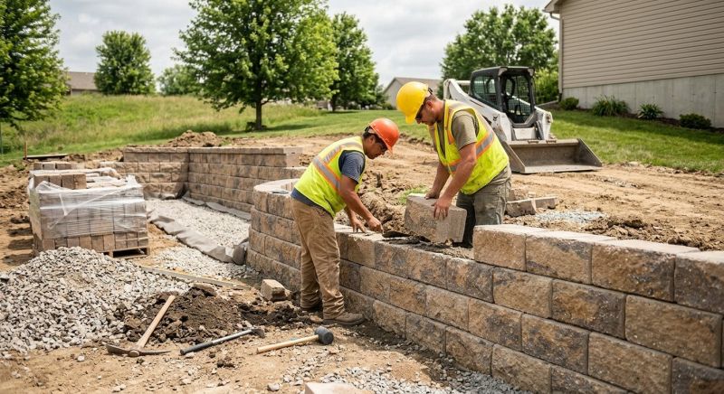 Block Retaining Wall Installation in Melbourne, FL