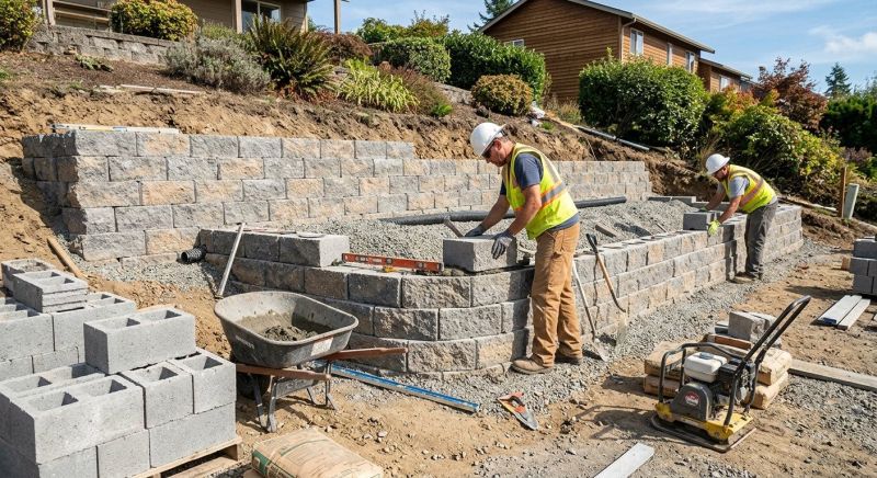 Block Retaining Wall Installation in Melbourne, FL