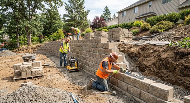 Retention Wall Construction in Melbourne, FL