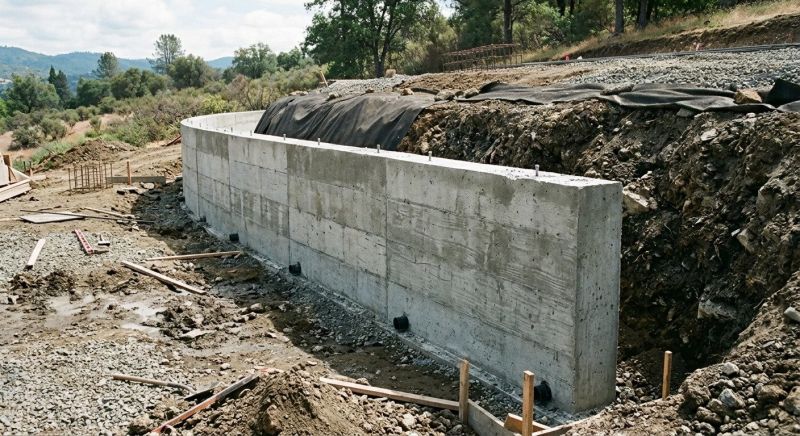 Retention Wall Construction in Rockwall, TX